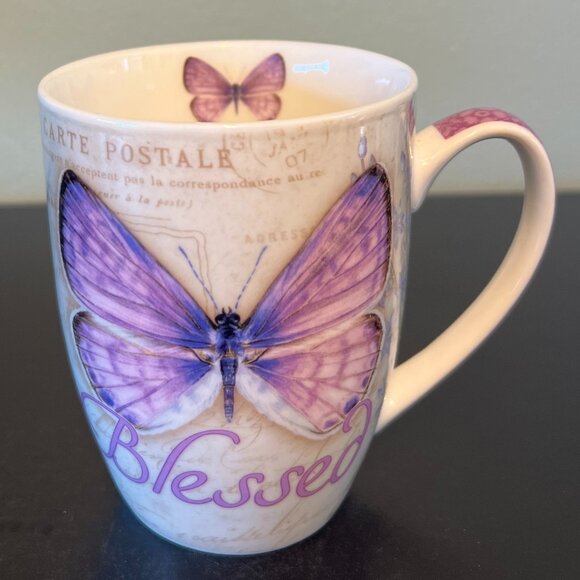NWT Botanic Butterfly Blessed Mug  ~ Jane Shasky Studio ~ Christian Arts Gifts - Picture 1 of 9